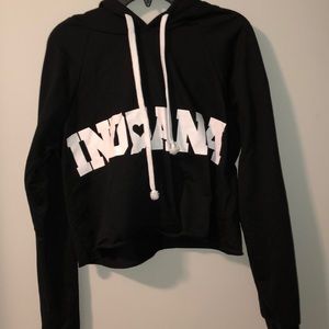 Cropped “Indiana” hoodie